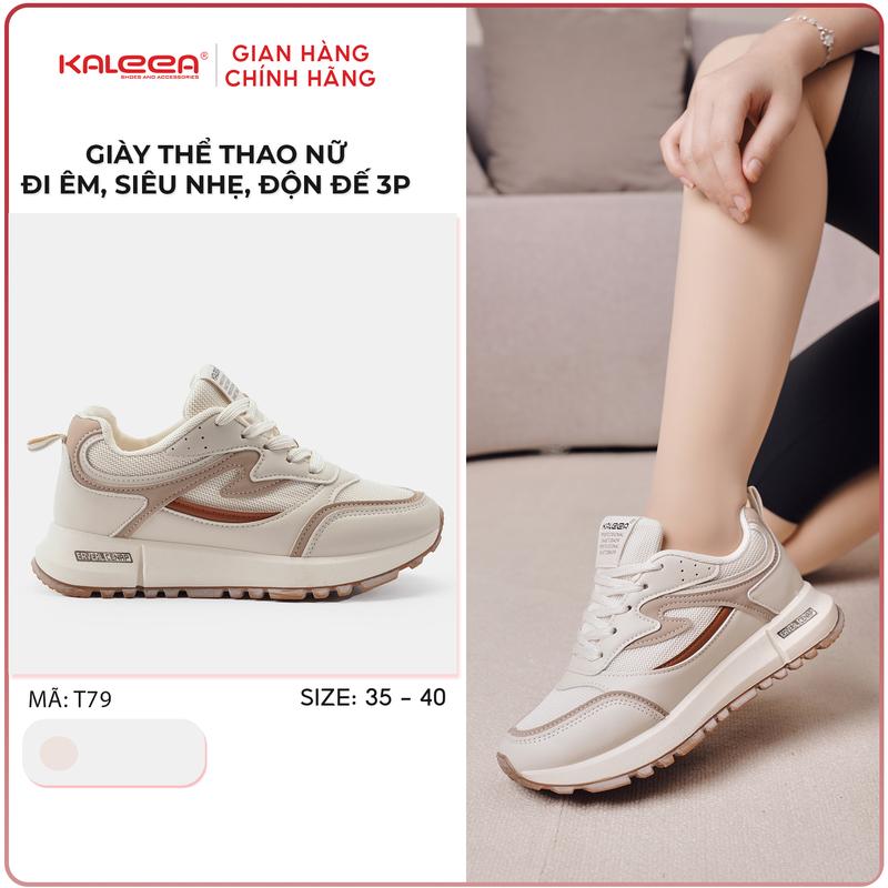 KALEEA T79 - Giày Thể Thao Nữ Thoáng Khí, Giày Sneaker Siêu Nhẹ Đế Cao 3p