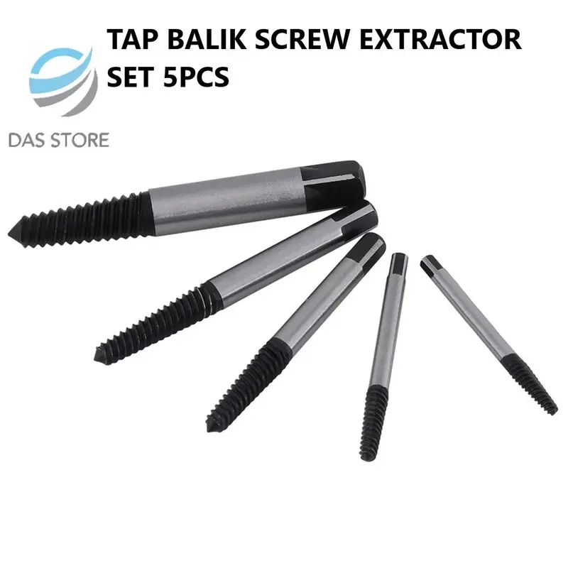 Tap balik screw extractor set 5pcs  TAP BAUT RUSAK - Tap pembuat ulir baut - Screwextractor set 5pcs tap manual pembuat ulir 0