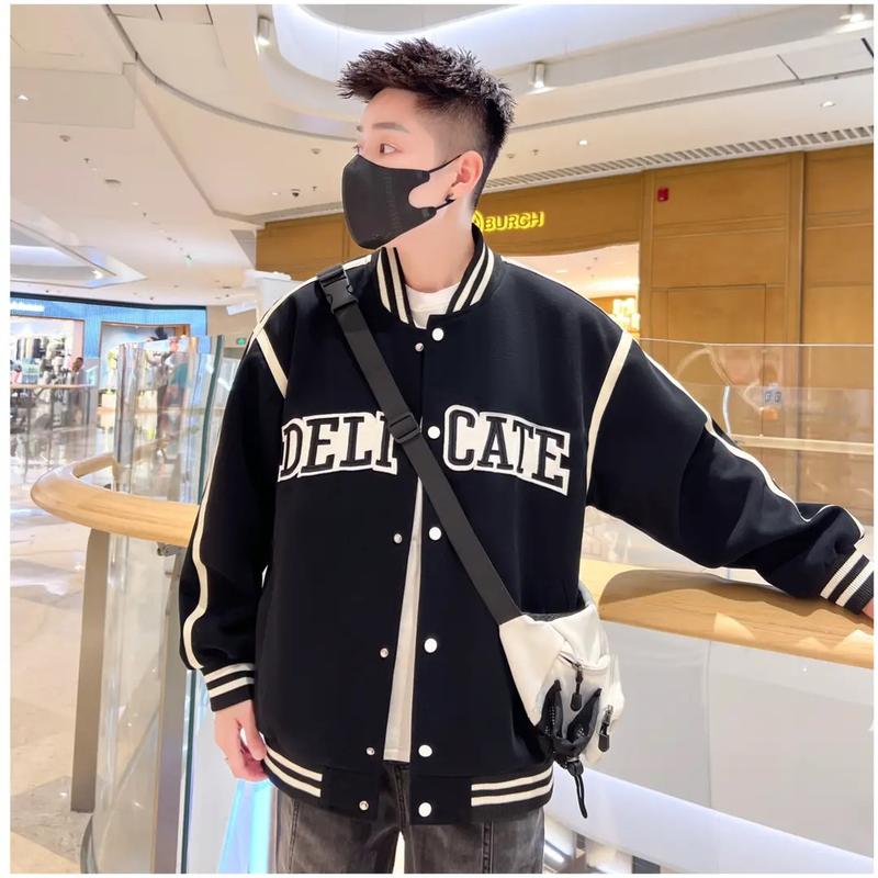 Áo khoác Varsity Original Syntee Dạ Cao Cấp Menswear Nam Jacket Màu Đen Kem
