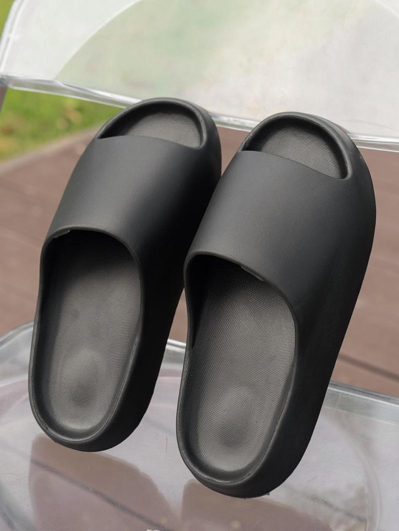 Product Introduction of Men's Casual Plain Color Slides, Soft Comfortable Home Slippers, Non-slip Slippers for Indoor & Outdoor Wear, Flipflop 2