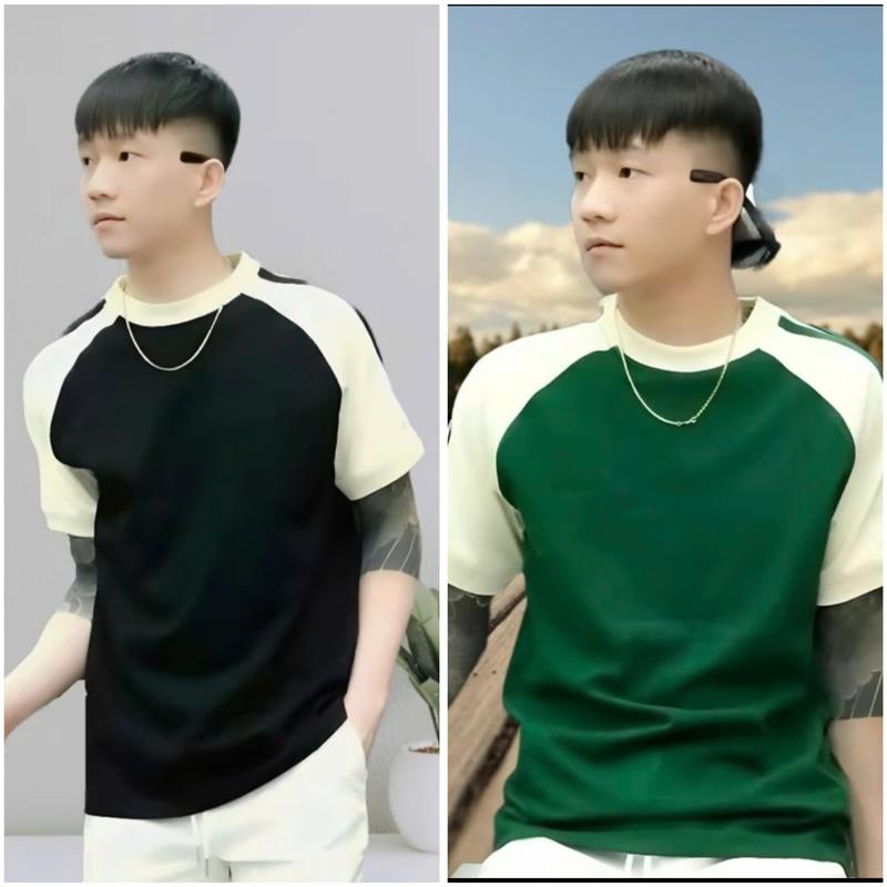 Áo thun nam cổ tròn  tay ngắn form chuẩn chất vải cotton dày dặn co giãn 4 chiều mẫu mới nhất Hót Trend Menswear Polo Có Cổ Ngắn Tay Shirt Nhung Jean Kem aothun basic áo  phông  trắng  trơn Áo Thun Cổ