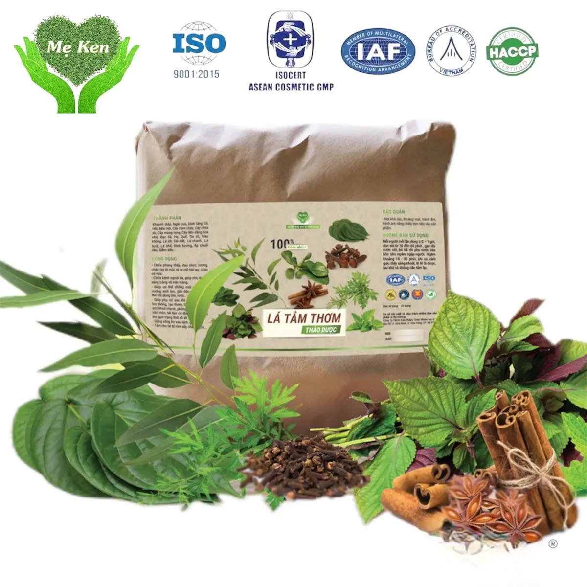 Lá tắm thơm thảo dược Mẹ Ken 500g