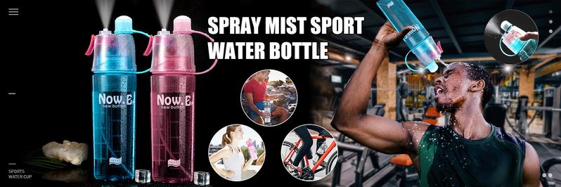 Product Introduction of outdoor sports portable clear 600ml plastic drinking bottle gym bpa free mist spray water bottle for hiking/cycling bottles 2