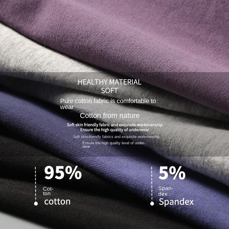 Mid-Waist Summer Purified Cotton Men's Underwear Men's Antibacterial U Convex Boxers Youth Boxer Breathable 2