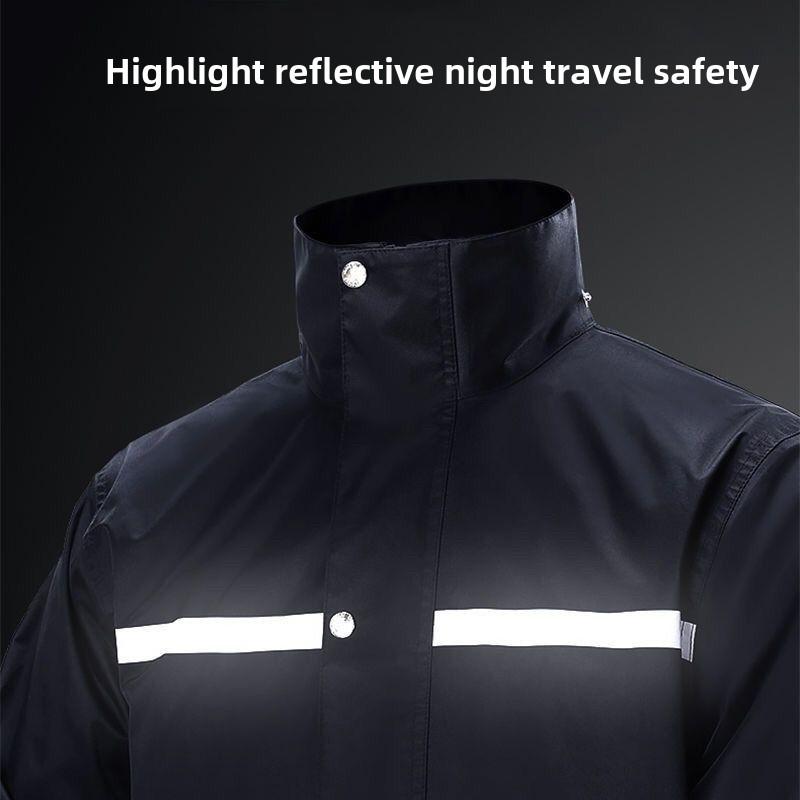 Product Introduction of [2025 Hot Sale] High Quality New Hot Sale Large Raincoat Rain Pants Suit Full Body Split Waterproof Men Raincoat Loose Reflective Electric Car Motorcycle Double Layer Slim Thickened Rainproof 6