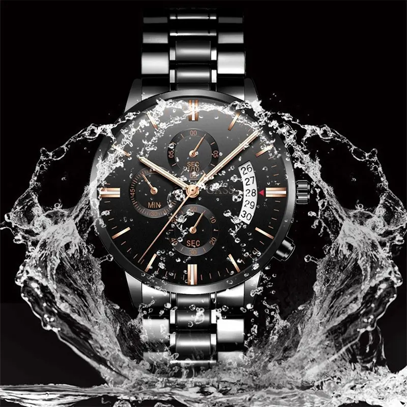 CASS JAM TANGAN PRIA TERBARU 2023 BAND BAJA KALENDER LEDAKAN BAND KUARSA WATCH MEN'S BUSINESS MEN'S WATCH THREE DIAL DIAL WATCH WATCH 1