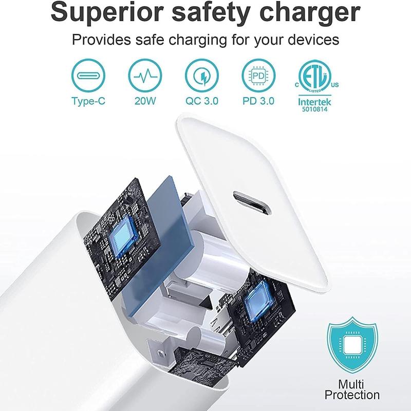 iPad Fast Charger,iPad Pro Charger,iPad Charger Fast Charging USB C Wall Chargers Block Plug Type C 6FT USB C to C Charging Cable Cord for iPad Pro 13/12.9/11 inch,iPad Air 5/4,iPad Mini 6/7th,iPad 10 3