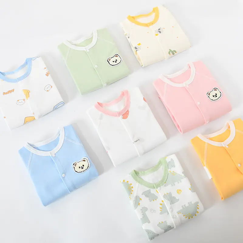 Quần Áo Sơ Sinh Áo Jumpsuit Quần, Chất Liệu Bông, Dành Cho Mùa Xuân Và Mùa Thu, Áo Liền Quần Sơ Sinh, Áo Liền Quần Dài Tay, Lót Lụa, Cấp A, Thích Hợp Cho Đồ Lót 1