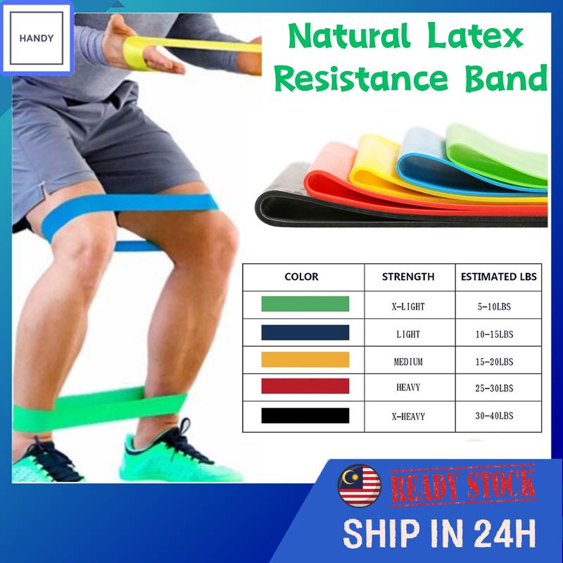 Exercise Band Yoga Gym Hip Training Resistance Band Workout Set Elastic Fisio Band Getah Kaki Training Pull Up Band Tali Getah Tarik Kaki Full Set Band