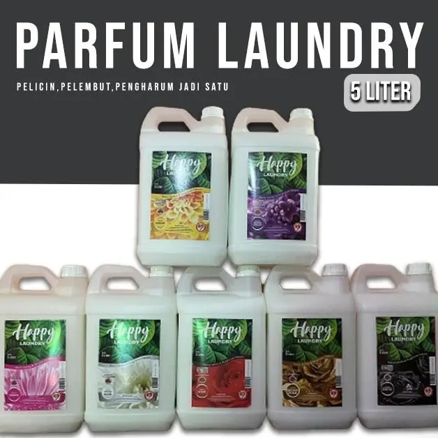Parfum Laundry Antibacterial Perfume HAPPY LAUNDRY Refill 5 Liter IZIN KEMENKES 0