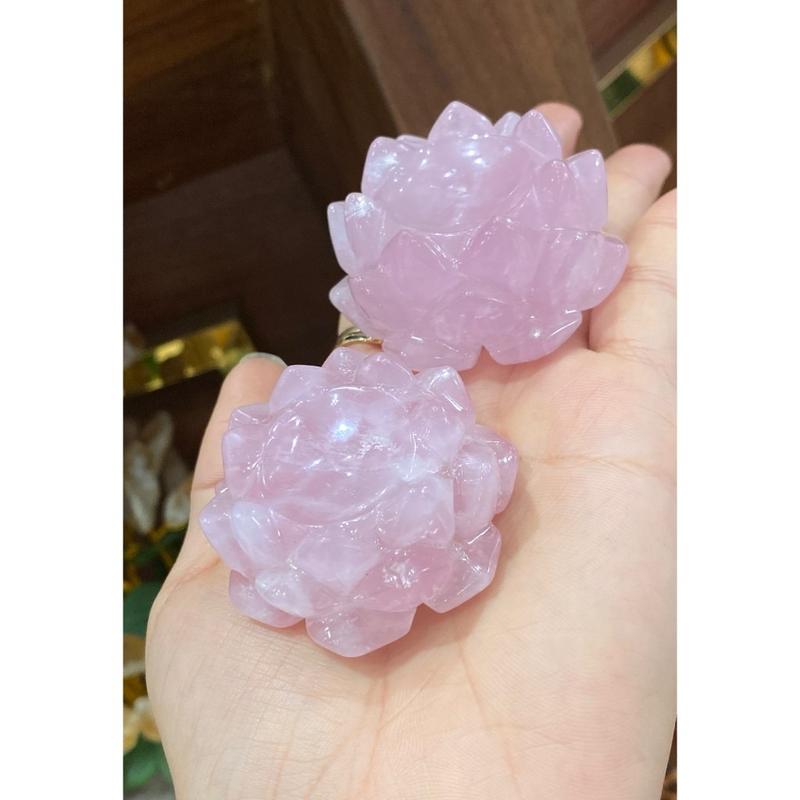 Hoa sen thạch anh trắng phong thuỷ.mang may mắn .tài lộc. Decor Decor Phòng 5