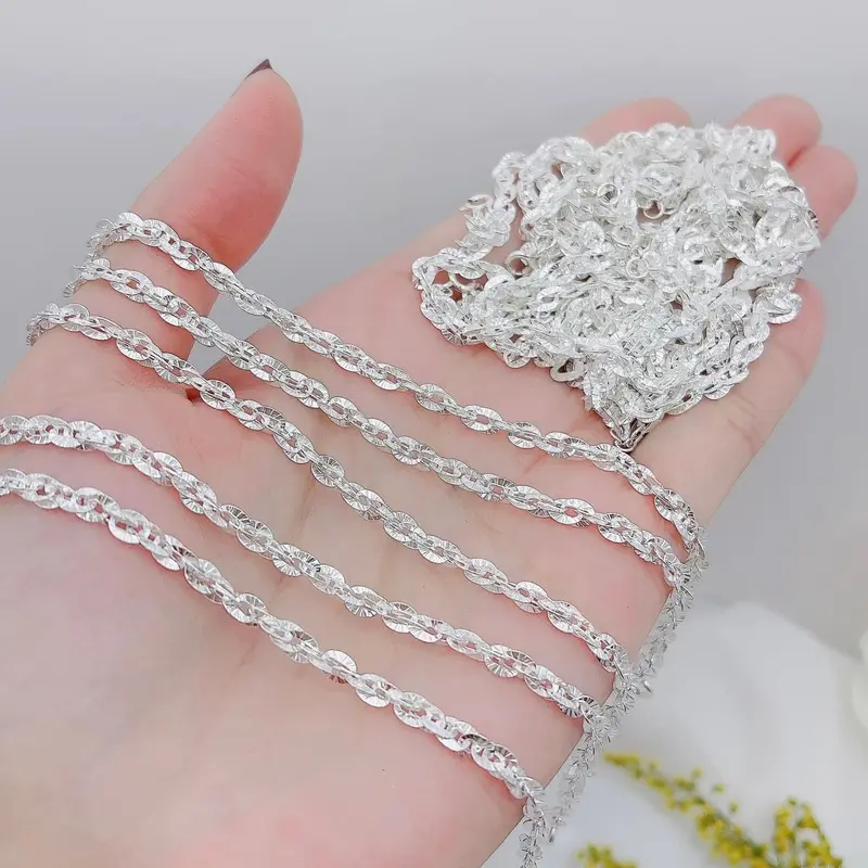 Lắc tay xoắn bạc ta phay sáng bóng mix treo charm chữ cái theo tên, vòng tay  nữ, thời trang nữ,  Phụ Kiện women Trang Sức Women Hoa L0002 7
