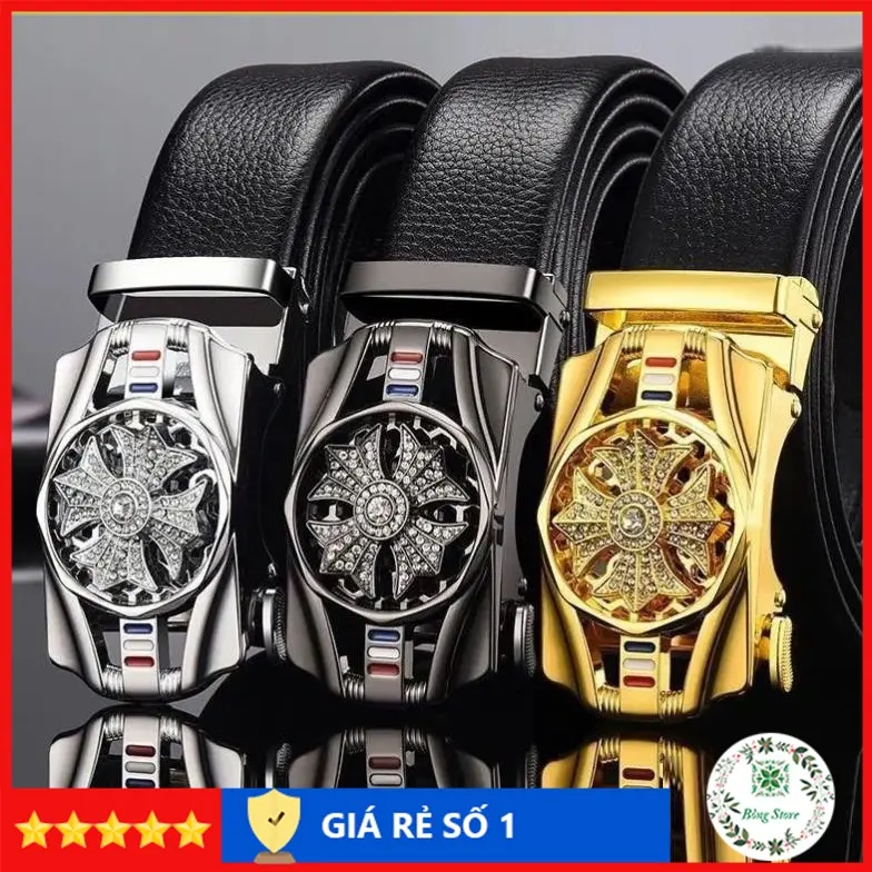 Thắt lưng mặt xoay nam thắt lưng nam cao cấp thời trang dây nịt da khóa tự động X003 Titan