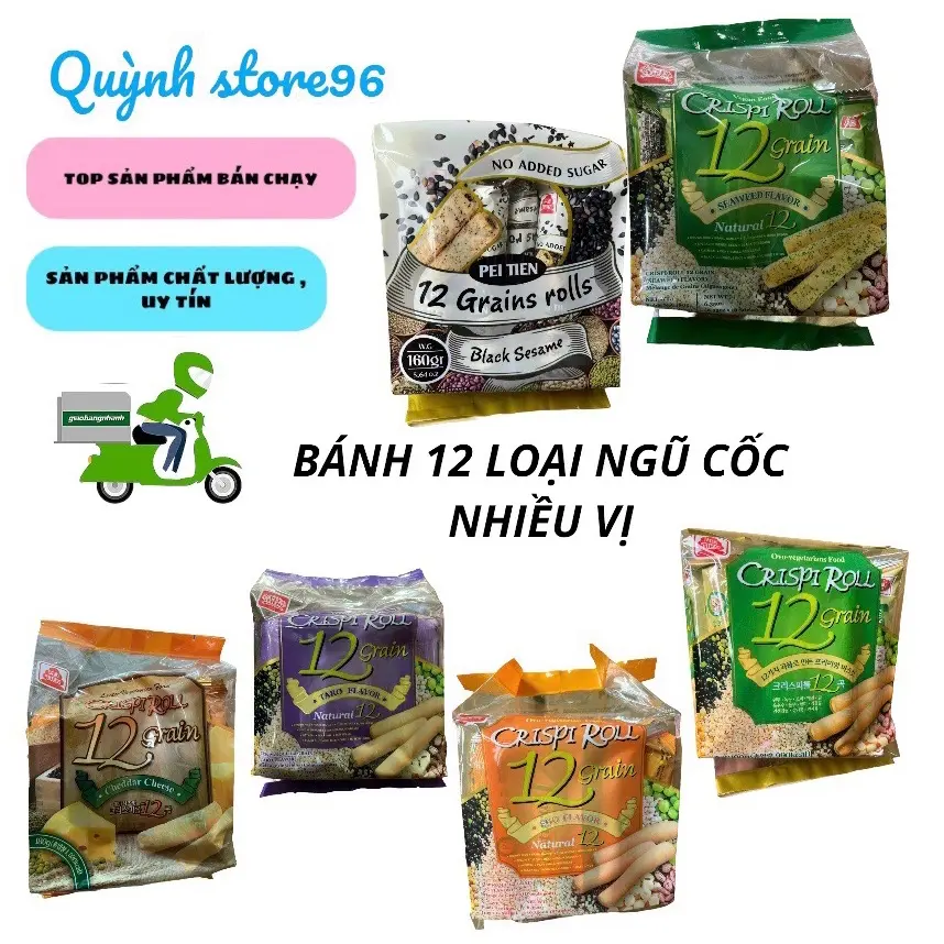 BÁNH NGŨ CỐC 12 grain Gói đủ vị date mới Snack Ăn Vặt