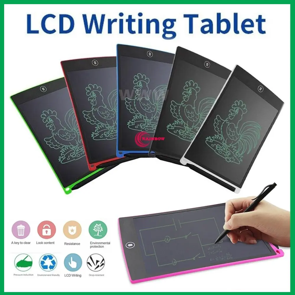 Tablet Digital Table Drawing Papan Tulis Hapus Writing Board LCD Layar ...