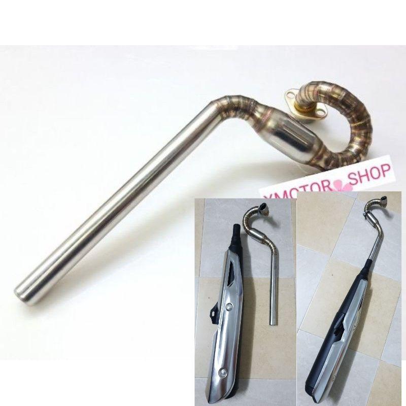 Cổ bầu nối pô zin wave 100 wave rs  wave s 100 wave rsx 100 alpha đời đầu dream cub elegant. Phụ Tùng