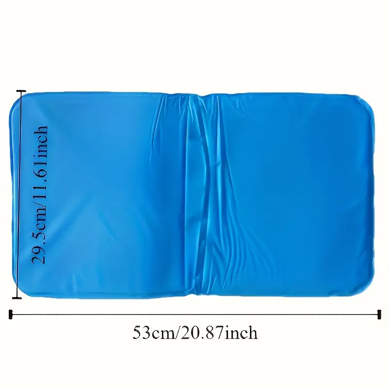 1 Piece Cooling Gel Pillow Core - Four Seasons Comfortable, Knitted Polyester Fiber Fabric, Neck Support, Machine Washable, Blue, 180-200 g/m², Perfect for Home Bedding 2