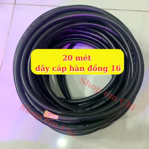 15m 20m dây cáp hàn đồng 16 dùng cho que hàn 2.5mm - 3.2mm
