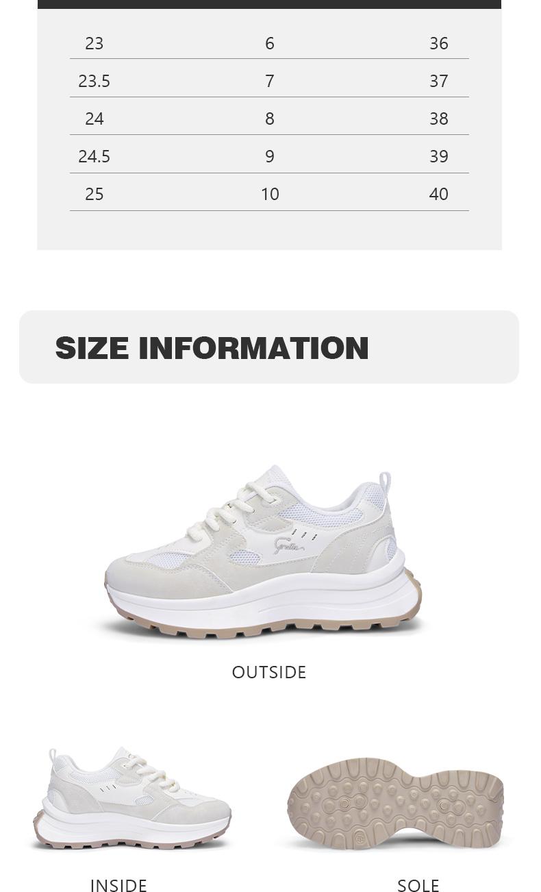 Product Introduction of Corolla Giày Thể Thao Sneaker Nữ  Fashion Phong Cách Hàn Quốc Dế Cao 4.5CM Chống Trượt Dộ Co Giãn Cao Kháng Khuẩn Thoáng KhíGiày Giày Lười Dồ Hot Trend Shoes【Nên mua kích cỡ lớn hơn 】 0