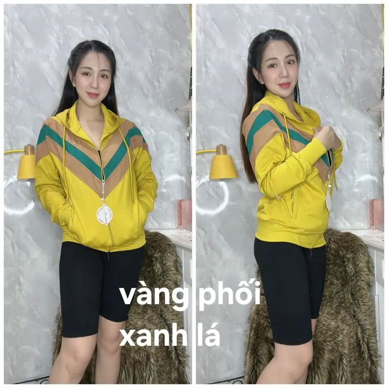 ÁO 5 TÚI SIÊU TO PHỐI 3 MÀU ,  phom 60/70 kg Nón TO THUN COTOON mịn mát mã VV Cotton Nữ Women Jacket Top Hoodie 3
