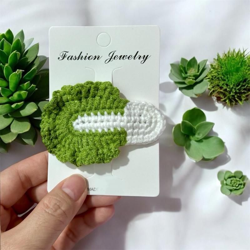 Kẹp tóc len handmade hình rau củ 1