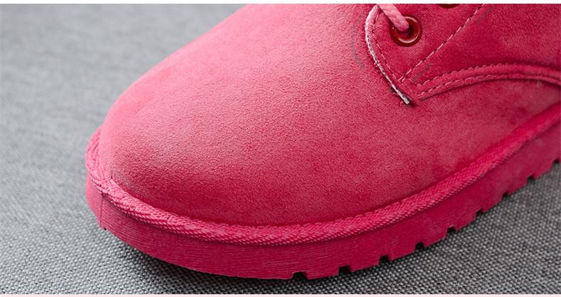Product Introduction of Flat plus-size platform lace-up women's shoes new suede ankle boots Girl Footwear 10