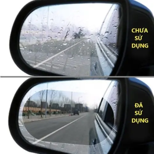 Miếng dán kính chống đọng nước ,dán gương ô tô. Giúp người lái nhìn gương chiếu hậu tốt khi thời tiết mưa 6