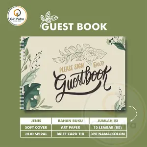 Guest Book / Buku Tamu Undangan Non Custome