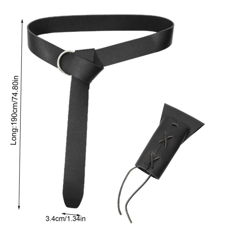Product Introduction of sbbgerbg- Viking Belt Renaissance Fair Belt Medieval Pirate Viking Belt for Cosplay  Role-playing Games for Halloween  Comic-con Men's Renaissance Rapiers Sheath Belt for Knight 0