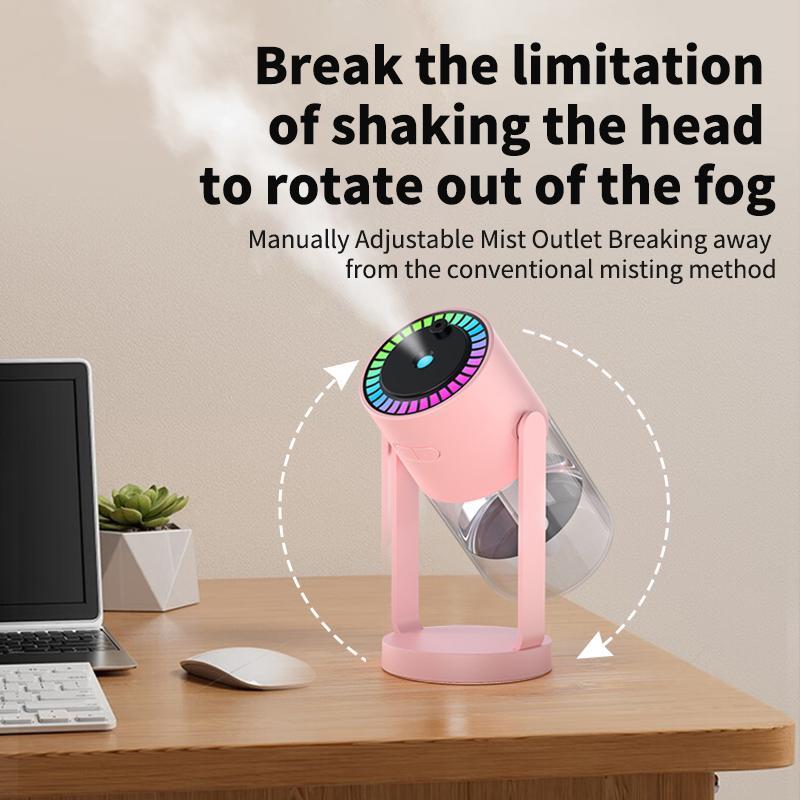 Product Introduction of Portable USB Powered Humidifier, Quiet Cool Mist Air Humidifier with 7 Colors Starry Sky LED, Suitable for Home Baby Nursery & Plants, Car and Home Use 2