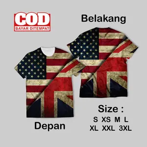 Kaos FullPrint Country | Kaos AOP Flag Bendera