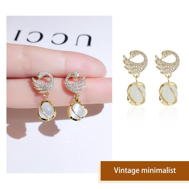 Product Introduction of Bông Tai Thả Hình Thiên Nga, Lấp Lánh, Dành Cho Phụ Nữ Và Trẻ Em Gái, Thời Trang, Tinh Tế, Ngọt Ngào Và Thanh Lịch Voi 22