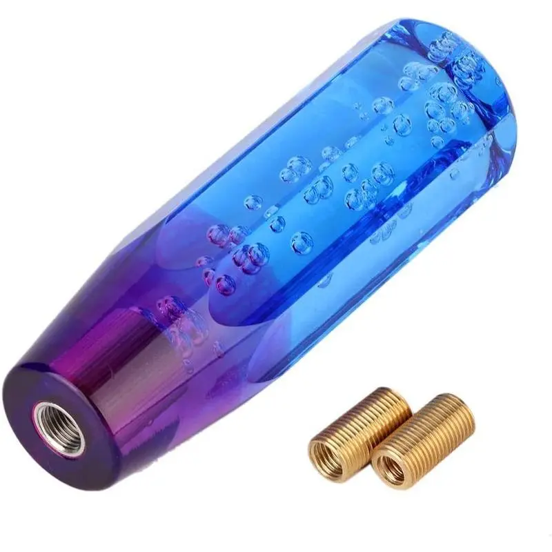 Universal Mobil Gelembung Styling Gear Shift Knob Transparan Manual Berlian Kristal Shifter Car Kendaraan 6