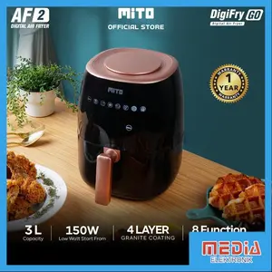 MITO Air Fryer Go AF2 Low Watt 3L Mesin Penggoreng Tanpa Minyak