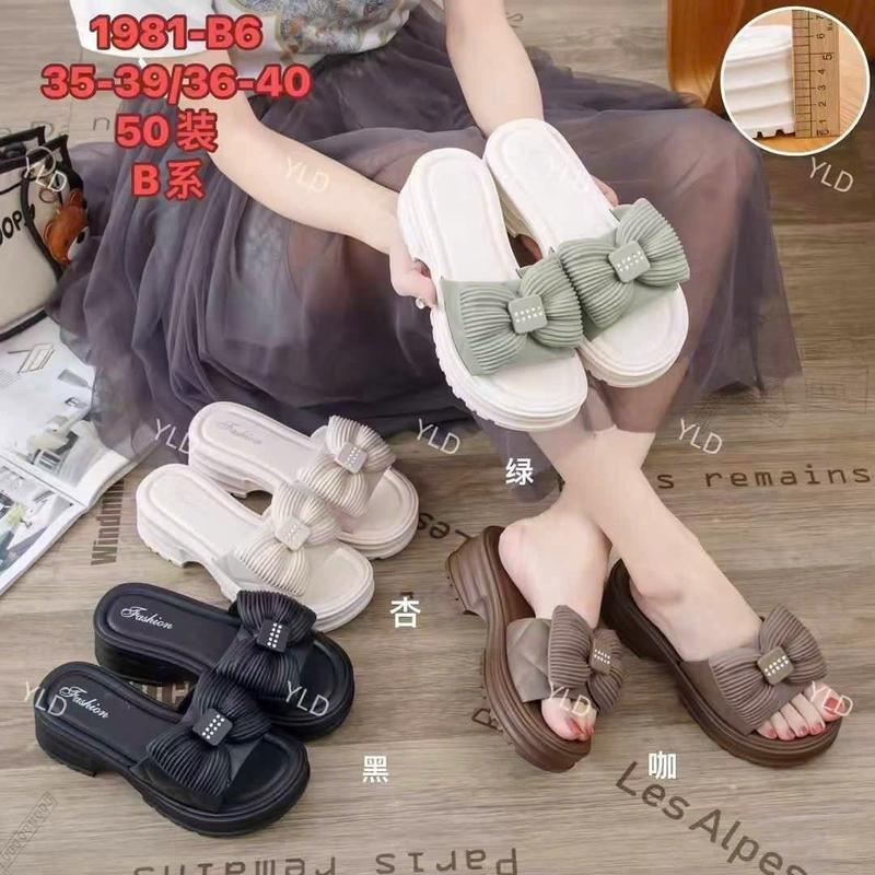 Chân mỏng lùi size Dép Guốc Nơ cao 5p hàng cao su non Quảng mềm êm chân Nữ DéP