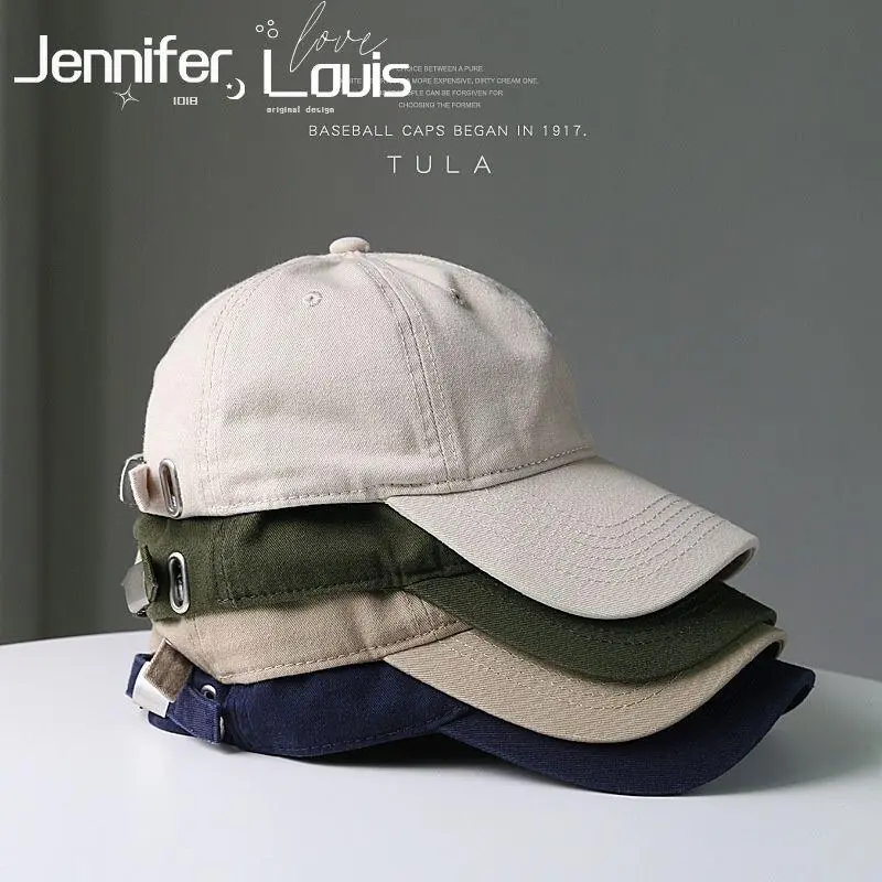 Jennifer Plain Color Baseball Cap High Quality Washed Cotton Caps Men's Women's Sports Hat