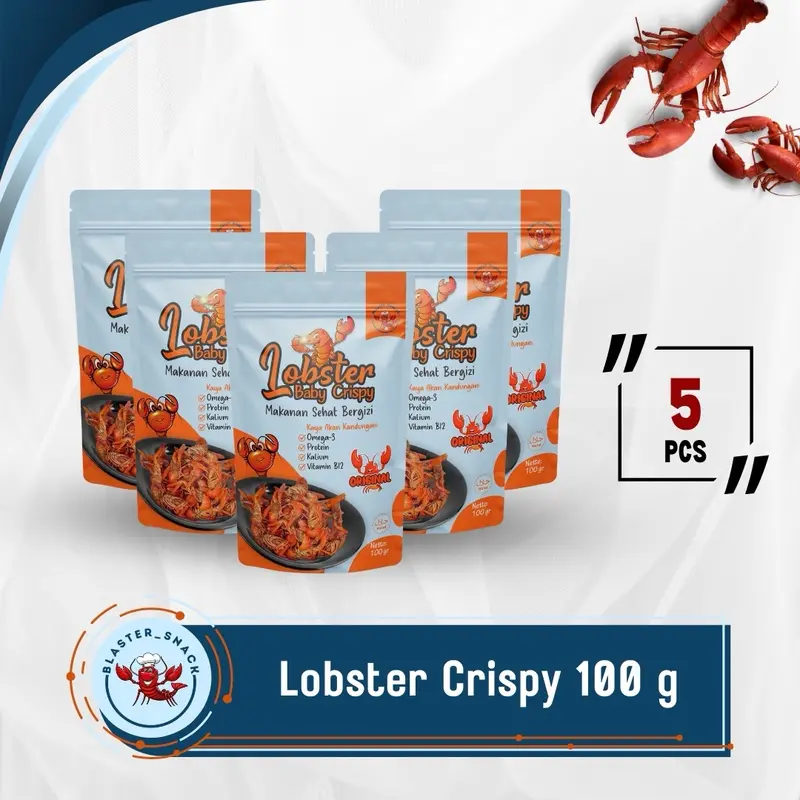 Lobster air tawar krispi kemasan 100 gram (isi 5 pcs) 0