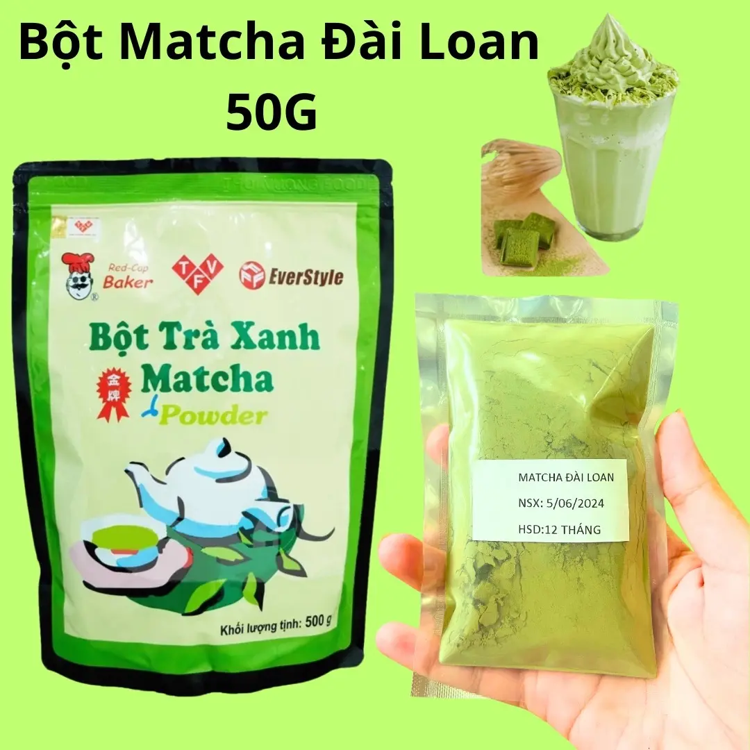 50G Bột Matcha Đài Loan Chiết Lẻ - Thơm - Mịn