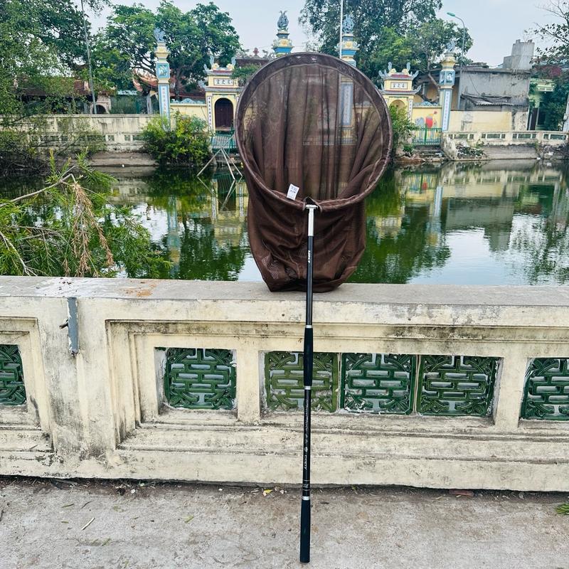 Bộ Vợt Bắt Cá Săn Hàng Hoàng Vương dài 1.2m mặt vợt 60cm gấp gọn được đi câu Fishing Câu Cá