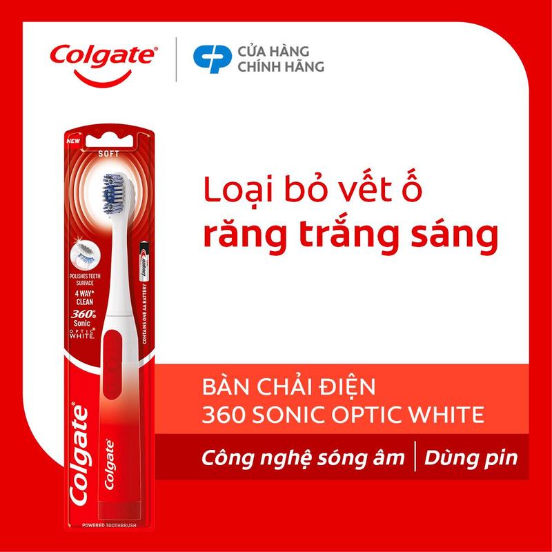 Bàn chải điện Colgate Sonic 360 Charcoal công nghệ sóng âm rung 20.000 nhịp/phút