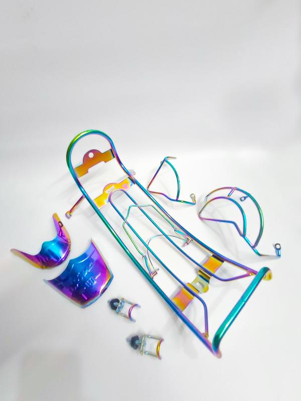 Combo baga chuối titan 7 màu, bọc dè, bảo vệ máy, móc u lắp xe wave 50/100/110 wave rs wave 17-2024 phụ tùng phụ kiện wave