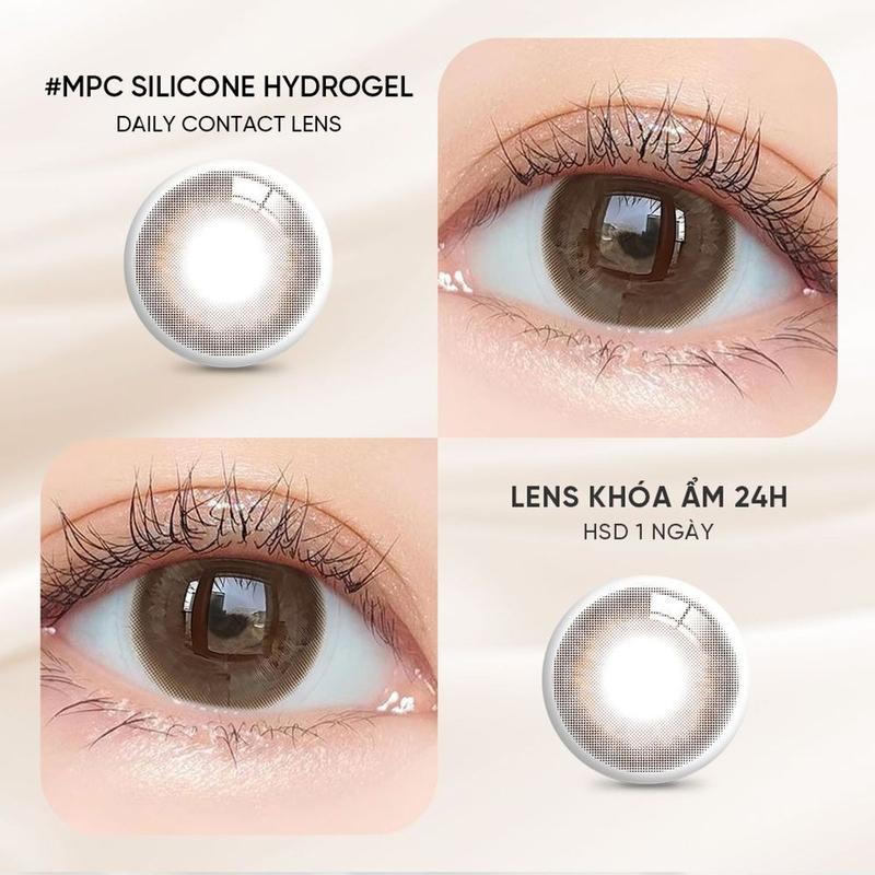 Kính áp tròng khoá ẩm 24H 1 Ngày Màu Nâu Chocolate CARASE, Lens cận AMIE CHOCO (1 bên mắt) Women Nữ