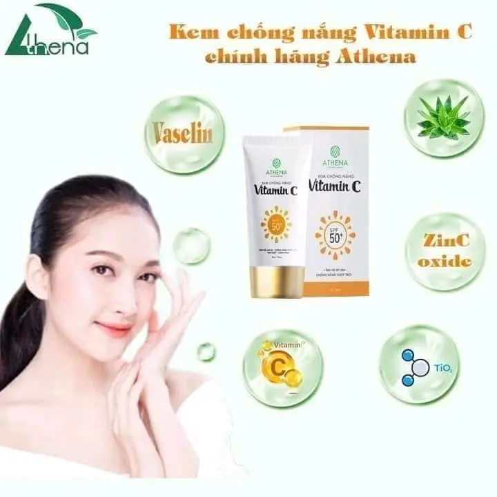 Kem chống nắng vitamin C phù hợp với mọi loại da nâng tông , hỗ trợ sáng da kèm quà Làm Đẹp Da Skincare 1