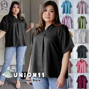 Union11 - Blus Jumbo Wanita / Baju Ld 130  / Atasan Wanita Big Size Muat Bb 100 Kg / Alva / Valur
