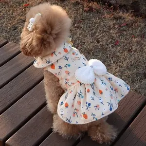 [randomfinds] Flower Dress Dog Cat / Dress Anjing Kucing Lucu Motif Bunga Premium / Baju Anjing Cewek