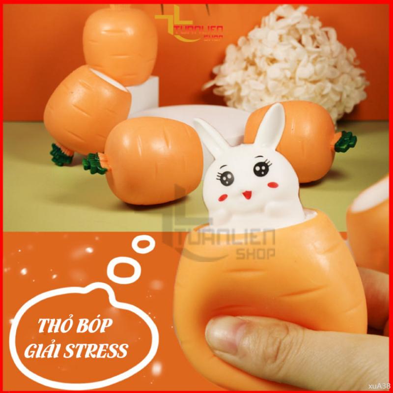 Đồ Chơi Thỏ Trắng Dễ Thương, Bóp Cốc Giải Nén Hình Củ Cà Rốt Mới Lạ. 3