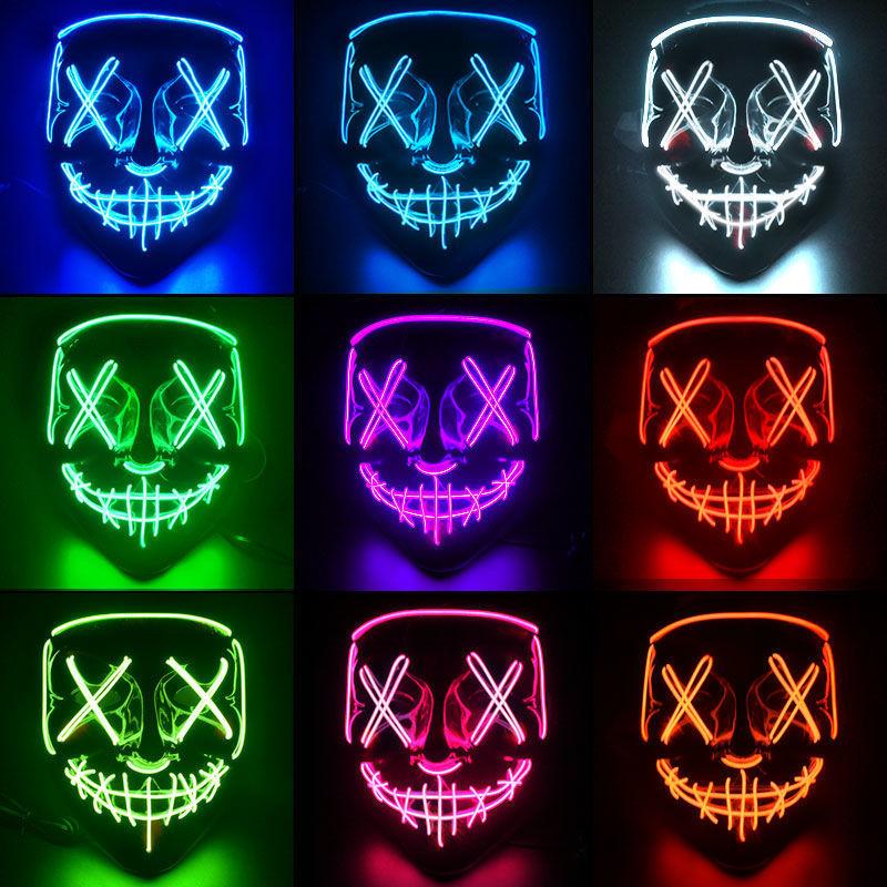 topeng LED the purge - topeng anonymous LED - topeng LED nyala - Shop ...