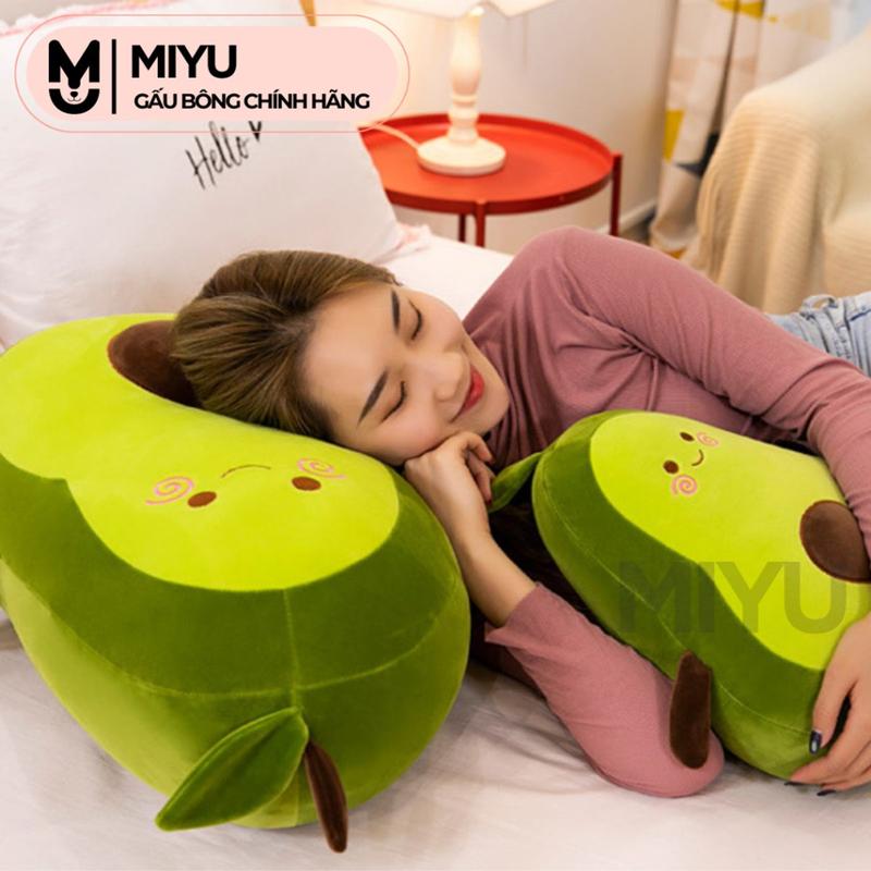 Gấu Bông Bơ Tròn MIYU - Quả Bơ Xanh Đáng Yêu - Thú Nhồi Bông Cao Cấp - Thú Bông Chất Vải Siêu Mịn - An Toàn Với Trẻ Em 4