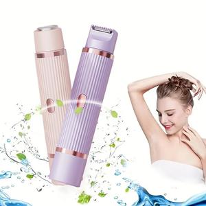 Rasuradora eléctrica 2 en 1, 1 unidad recargable y portátil para depilación en seco y húmedo para vello corporal, cejas, cara, piernas y axilas