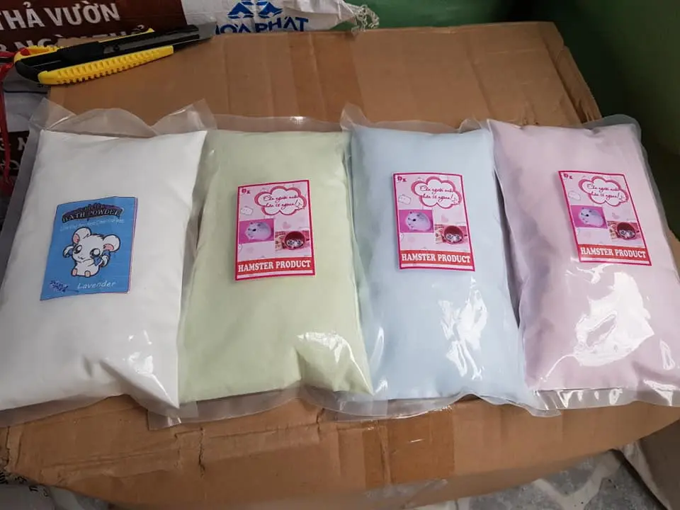 Cát tắm dành cho Hamster gói 1kg (trắng+màu)